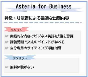 Asteria for Businessの特徴